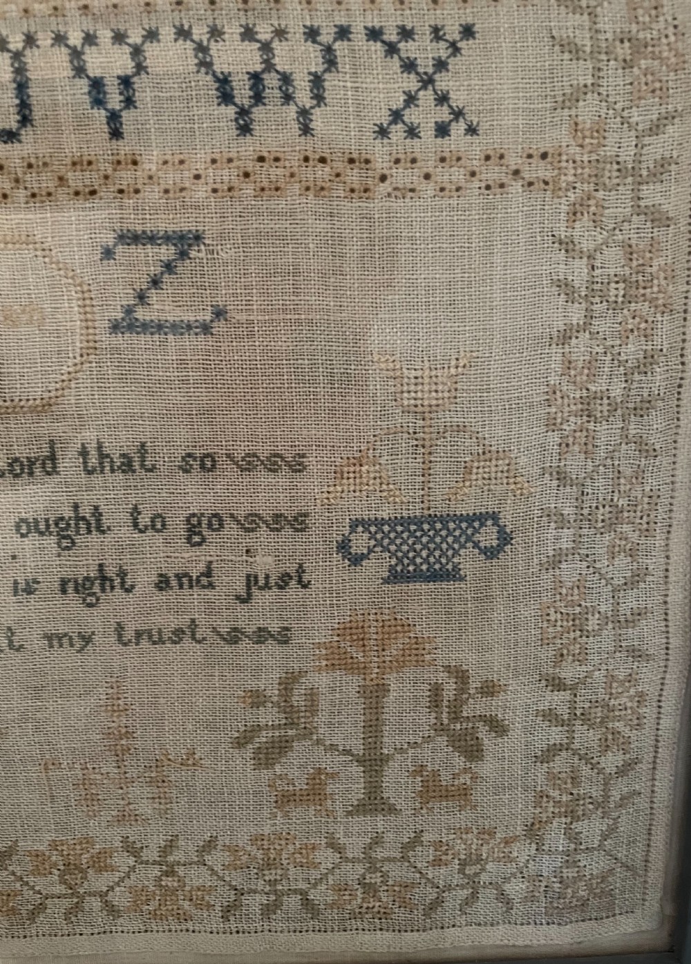 Early 19thc sampler by Mary Ann Chapman c1820 View VII