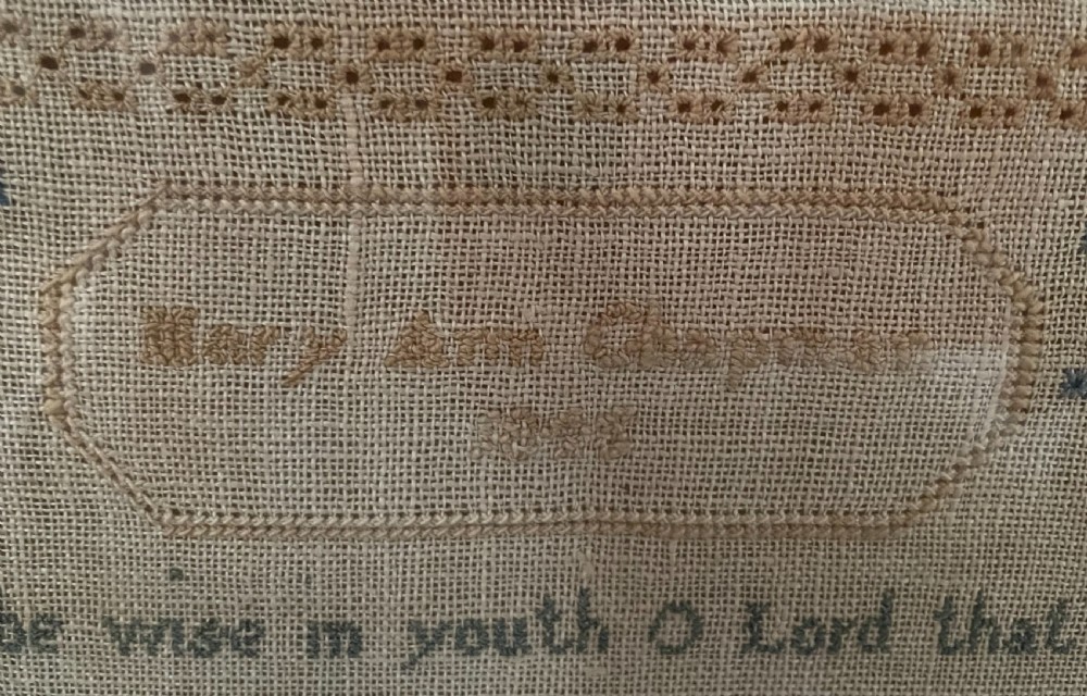 Early 19thc sampler by Mary Ann Chapman c1820 View IX