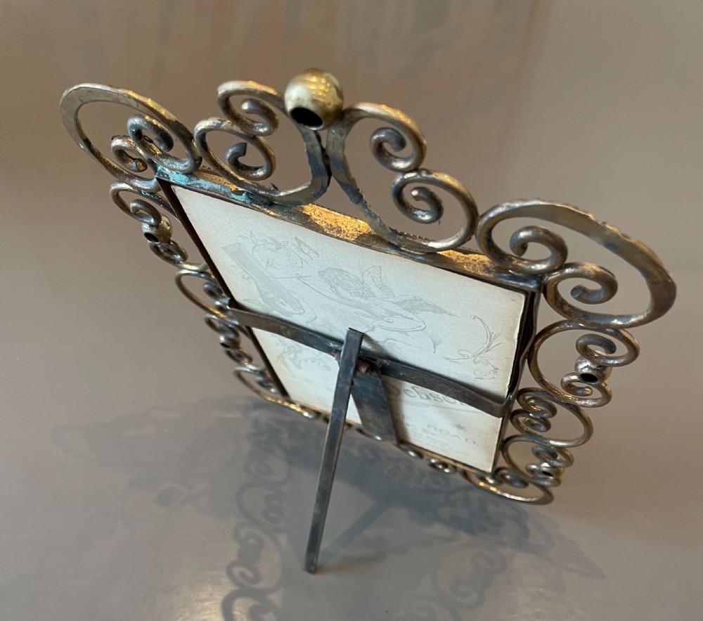 Victorian ornate brass ring photo frame c1880 View IX