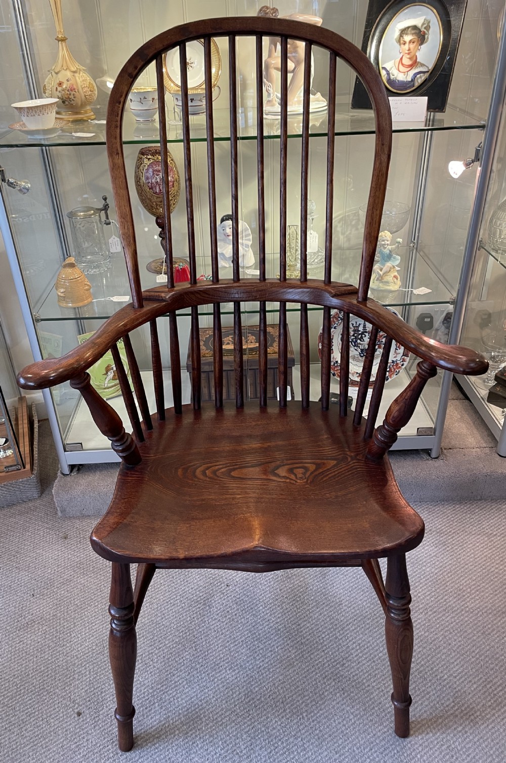 Late 19thC ash and elm hoop and stick back chair c1880