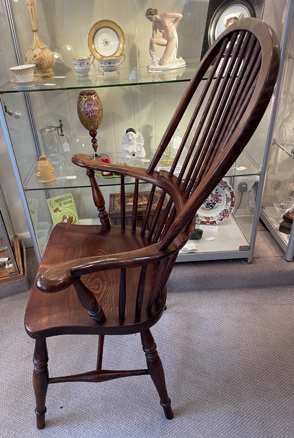 Late 19thC ash and elm hoop and stick back chair c1880 View III