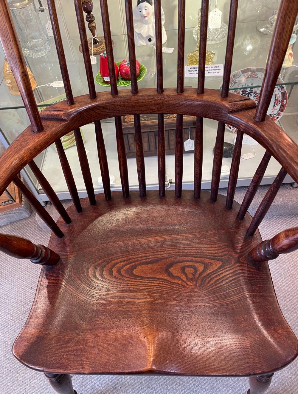 Late 19thC ash and elm hoop and stick back chair c1880 View V