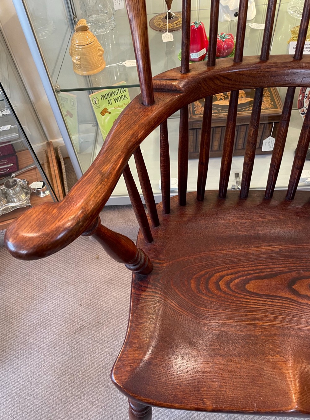 Late 19thC ash and elm hoop and stick back chair c1880 View VI