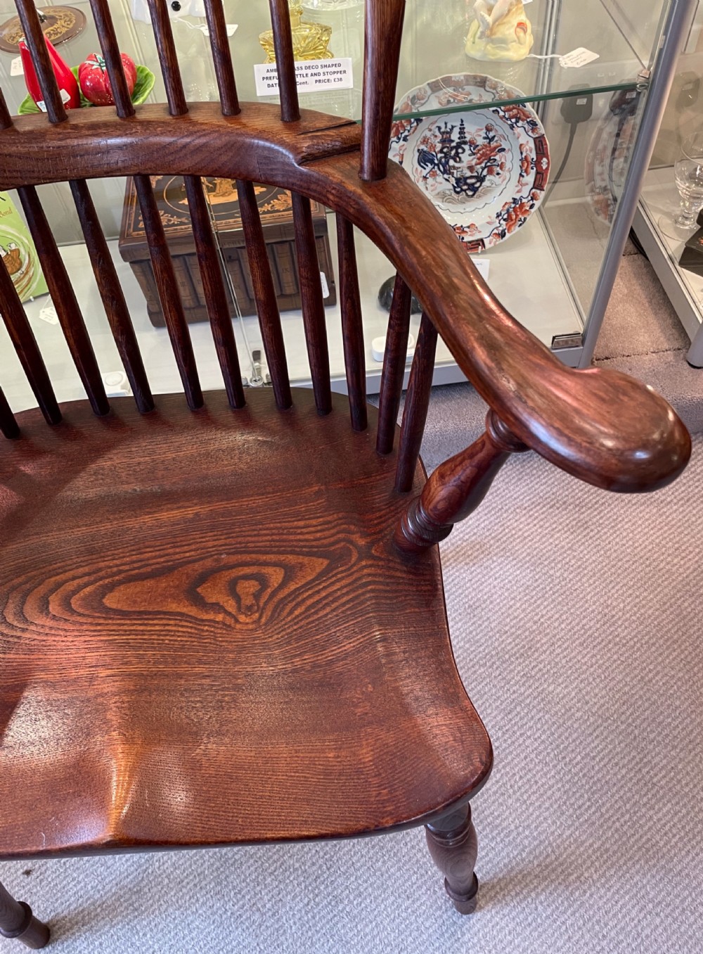 Late 19thC ash and elm hoop and stick back chair c1880 View VII