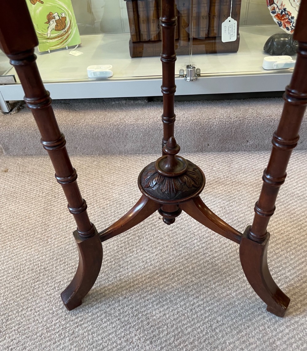 Late Victorian mahogany clover leaf table c1880 View II