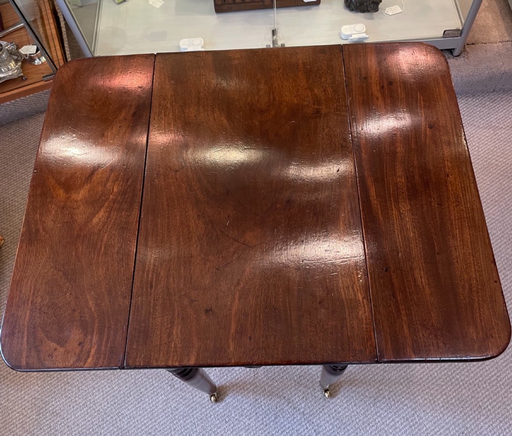 Georgian mahogany drop leaf table c1800 View XI