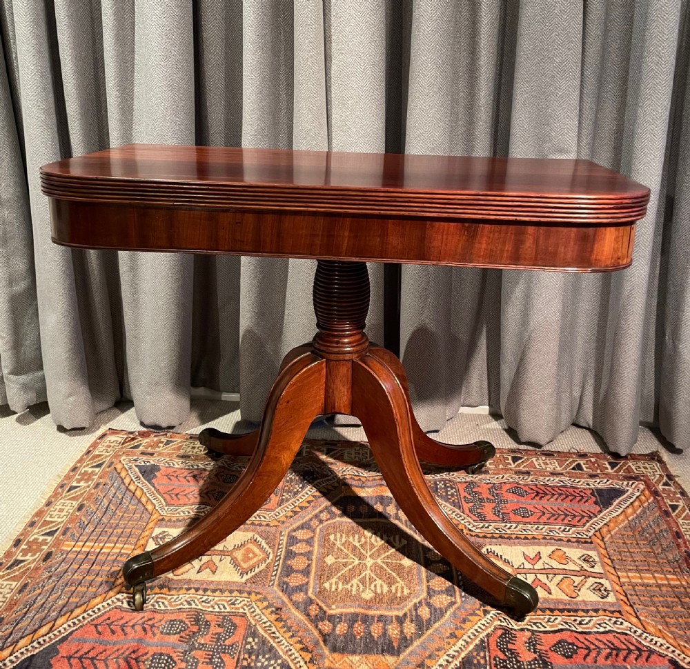 Georgian mahogany folding side tea table c1820 View II