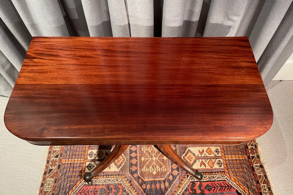 Georgian mahogany folding side tea table c1820 View III