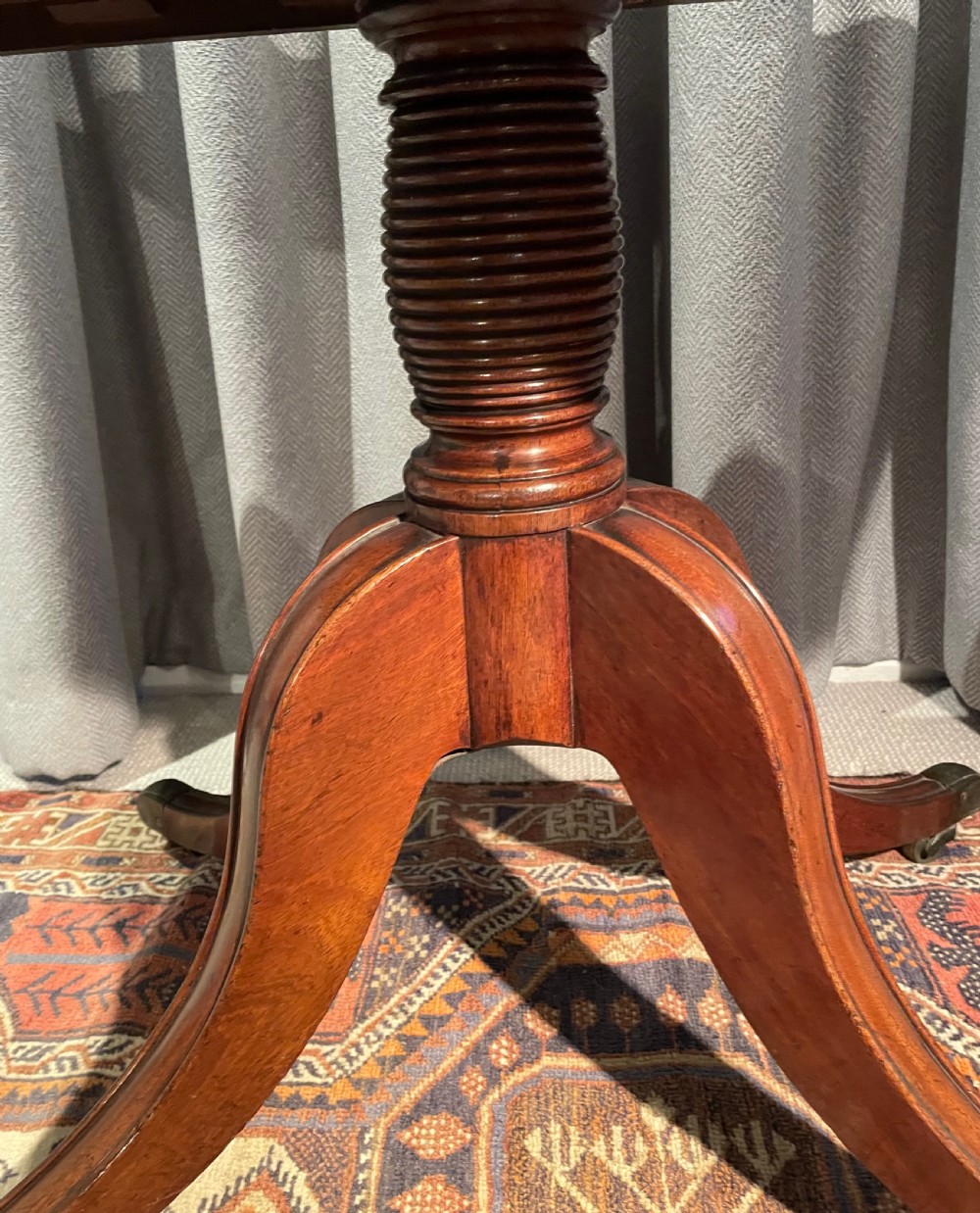 Georgian mahogany folding side tea table c1820 View IV