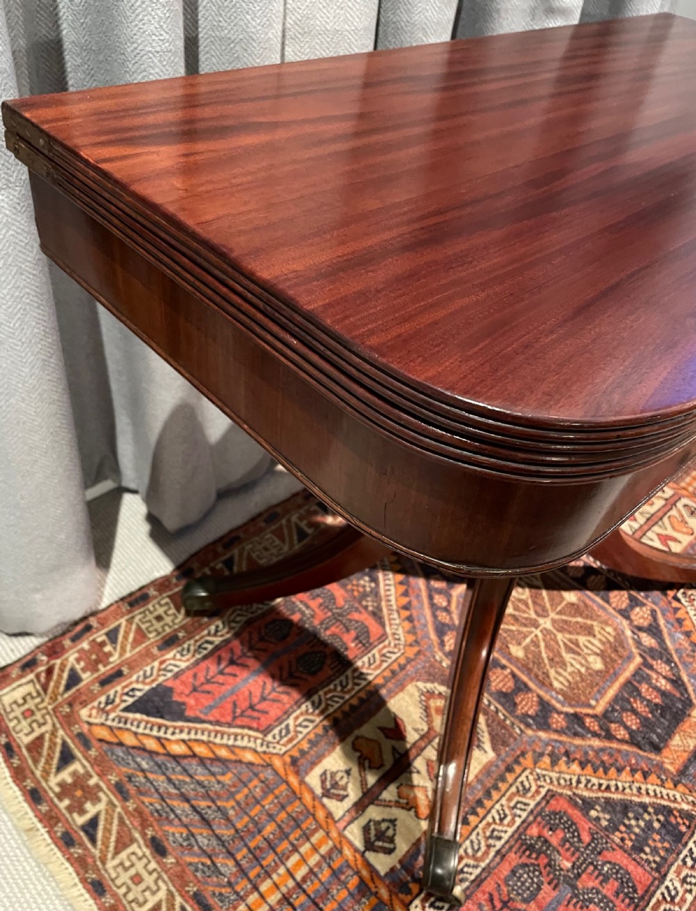Georgian mahogany folding side tea table c1820 View VII