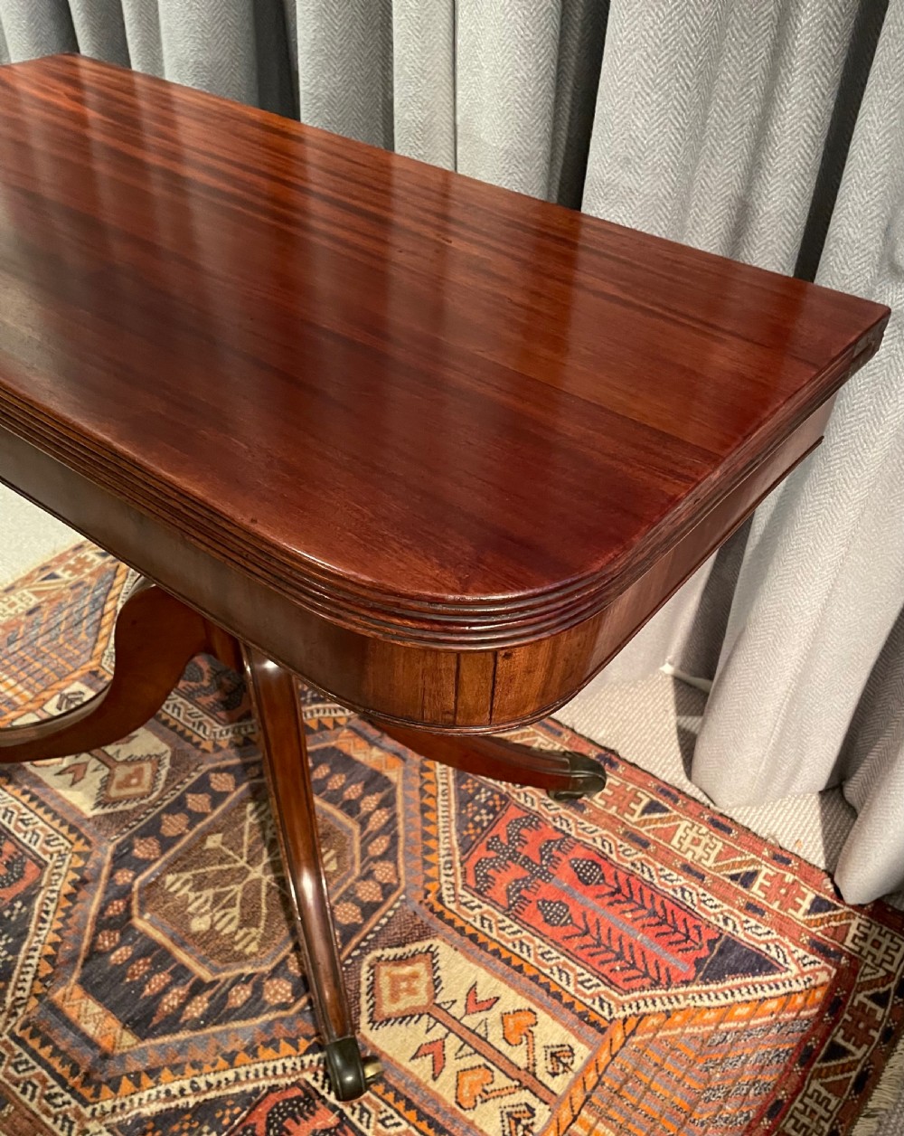 Georgian mahogany folding side tea table c1820 View VIII