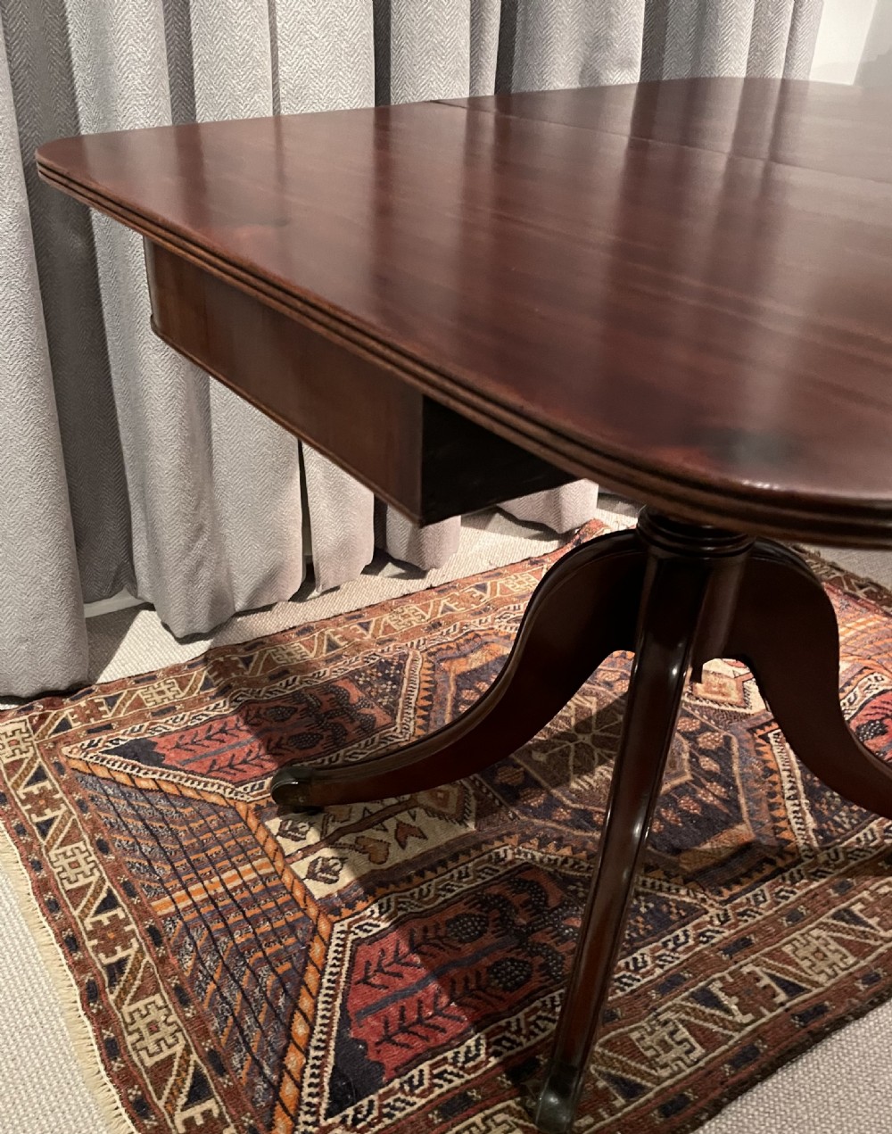 Georgian mahogany folding side tea table c1820 View XV