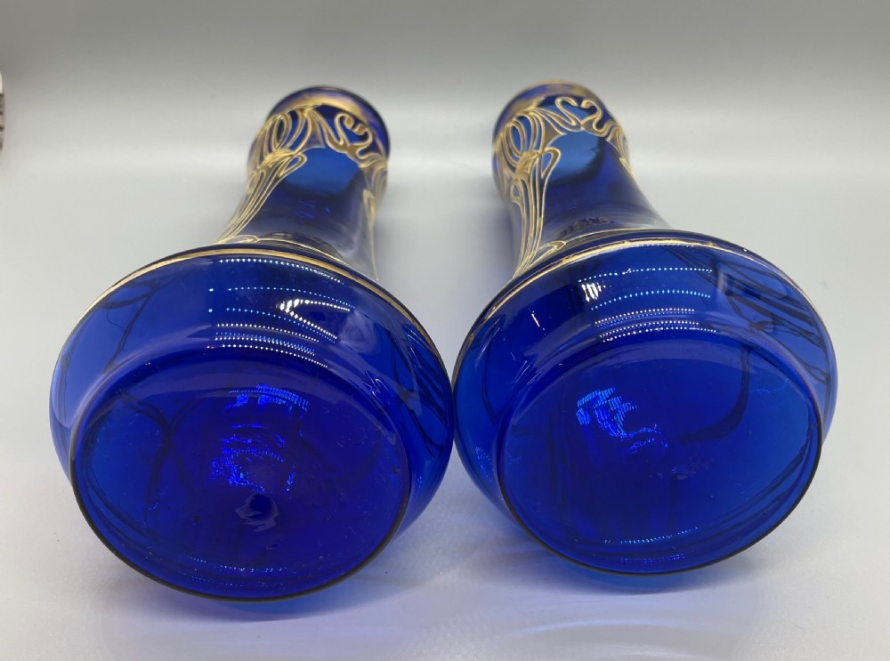 Late 19thc Art Nouveau decorative glass vases  c1880 View VII