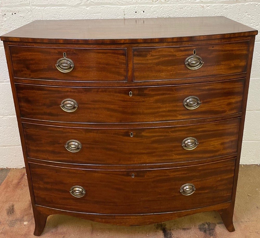 Georgian mahogany bowfront chest of drawers c1820