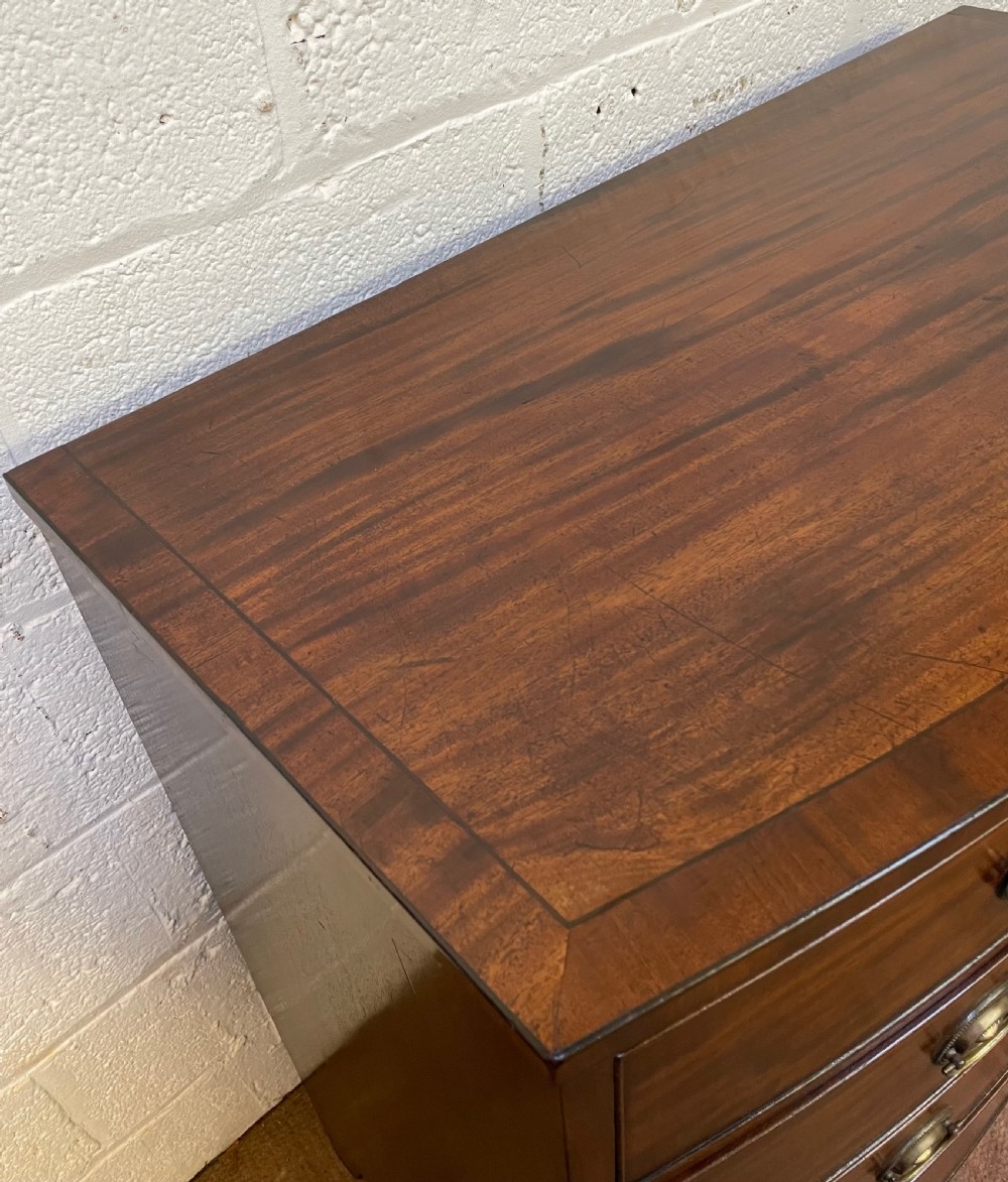 Georgian mahogany bowfront chest of drawers c1820 View V