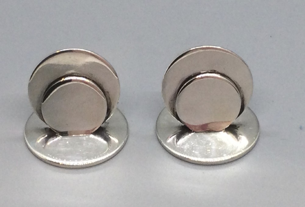 George V pair of silver place or menu holders Chester 1911 SAMPSON MORDAN & CO
