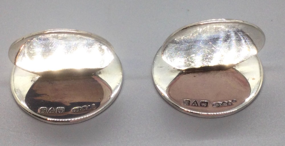 George V pair of silver place or menu holders Chester 1911 SAMPSON MORDAN & CO View V