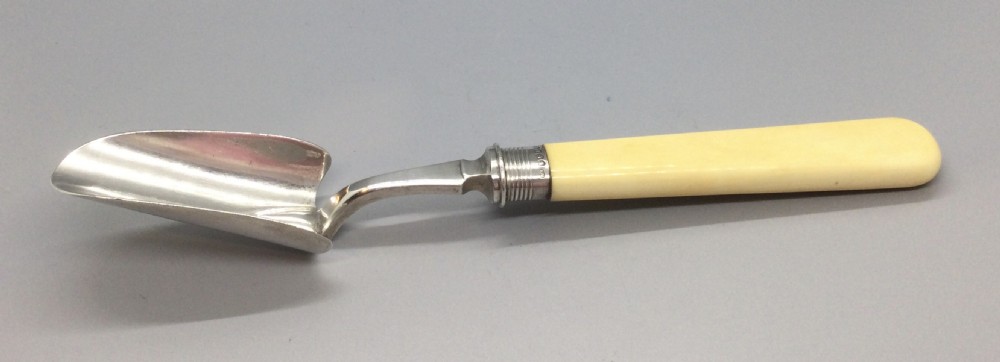 George V silver Stilton scoop Sheffield 1935 William Hutton & Sons View II