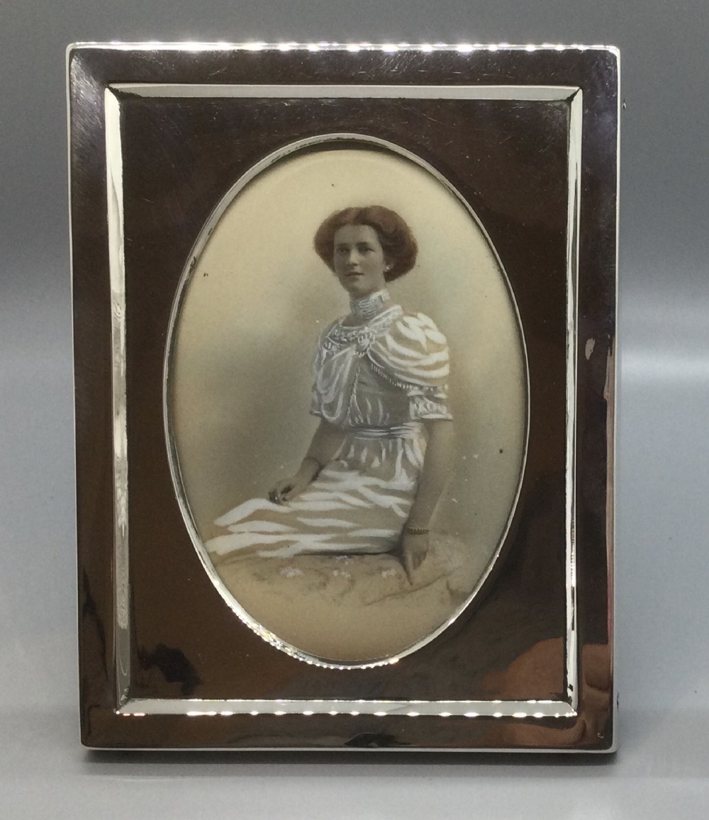 Art Deco George V silver photo frame Birmingham 1921 SAUNDERS & SHEPHERD