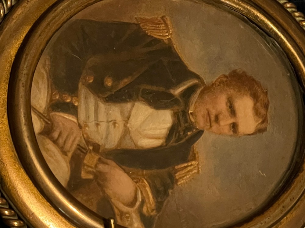 Early 19thc miniature portrait of a naval officer c1805 View V