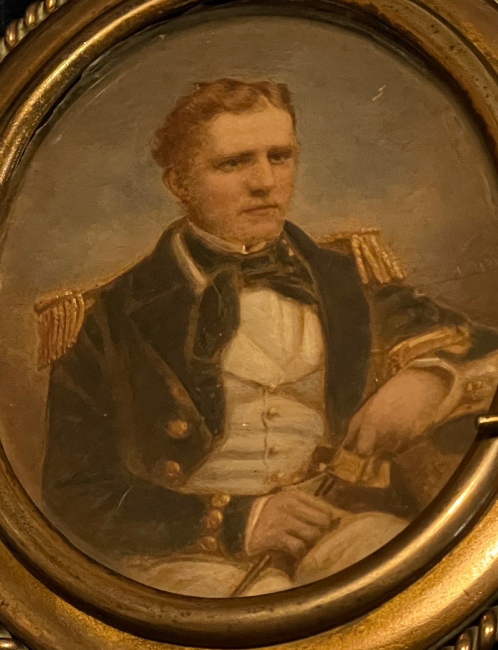 Early 19thc miniature portrait of a naval officer c1805 View X