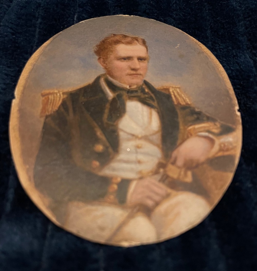 Early 19thc miniature portrait of a naval officer c1805 View XIII