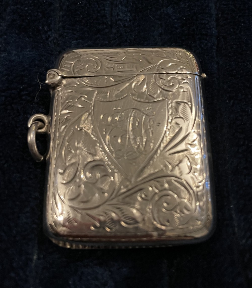 George V silver vesta Birmingham 1919 JOSEPH GLOSTER LTD