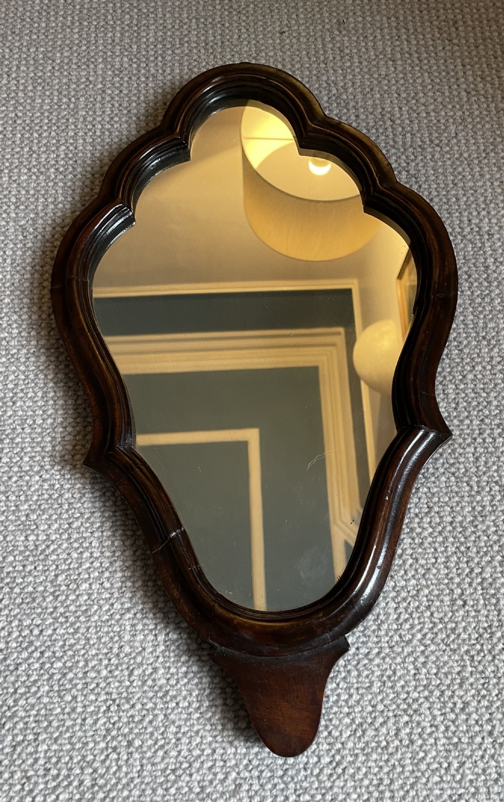 Georgian walnut frame mirror c1760