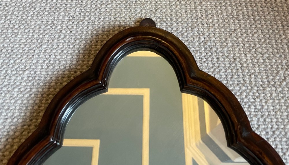 Georgian walnut frame mirror c1760 View III