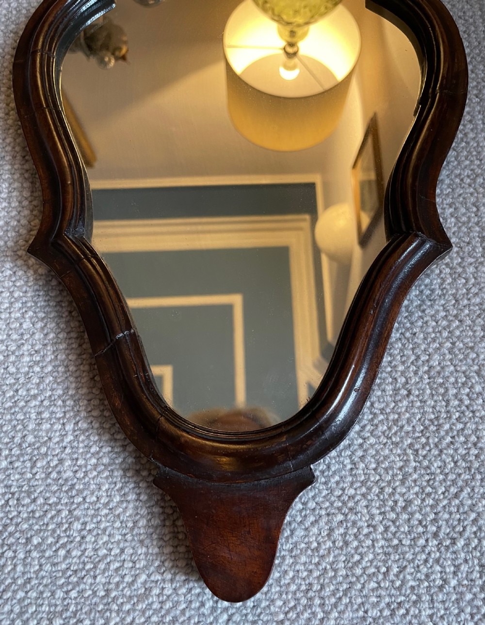 Georgian walnut frame mirror c1760 View VIII