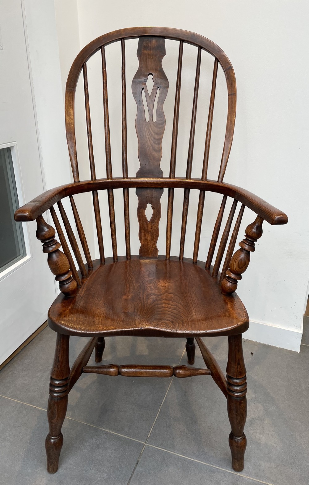 Late 19thc ash and elm Windsor chair c1890
