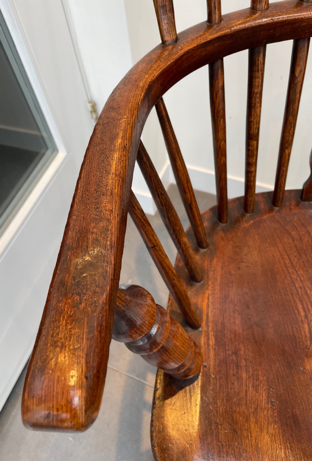 Late 19thc ash and elm Windsor chair c1890 View VI