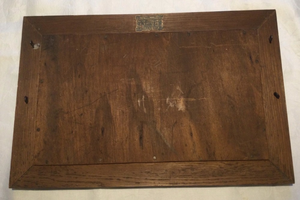 Late 19thC oak framed bronze plaque of a pointer or hunting dog c1880 View X