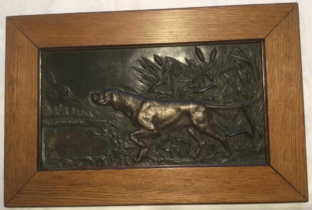 19thC French bronze plaque c1880