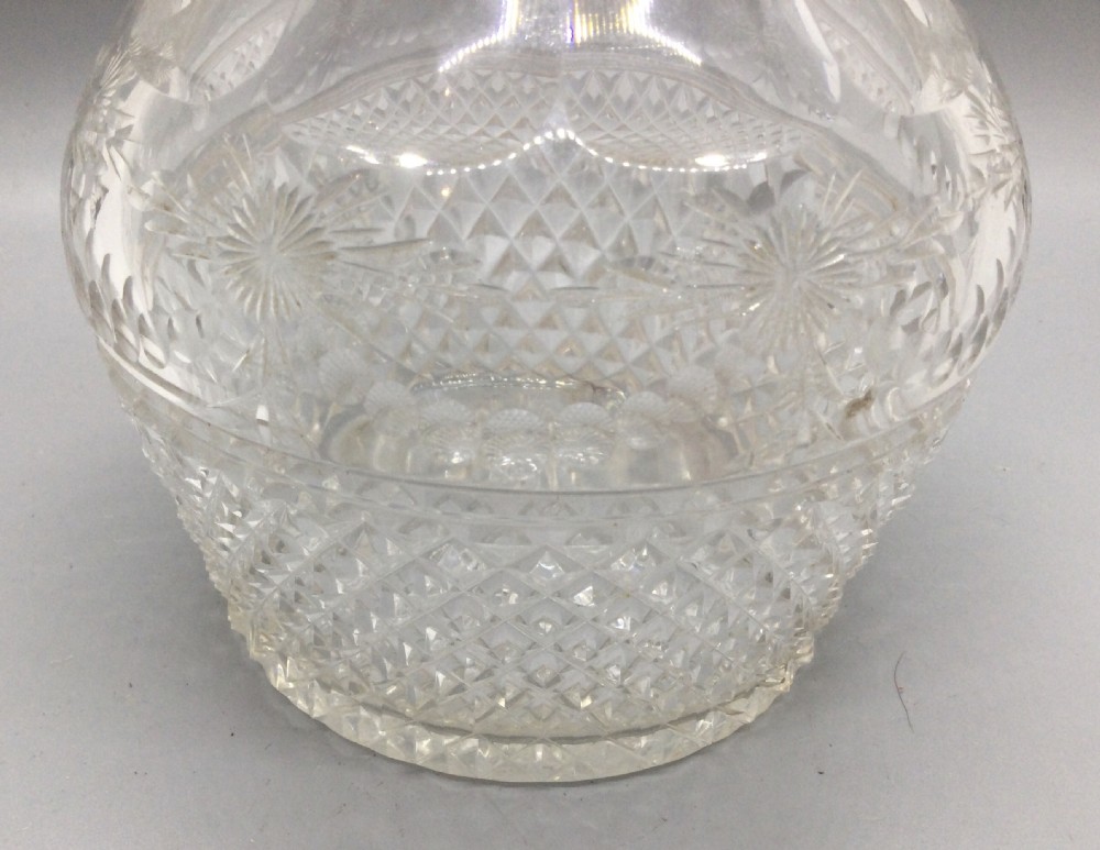 Mid 19thC cut lead crystal decanter c1860 View II