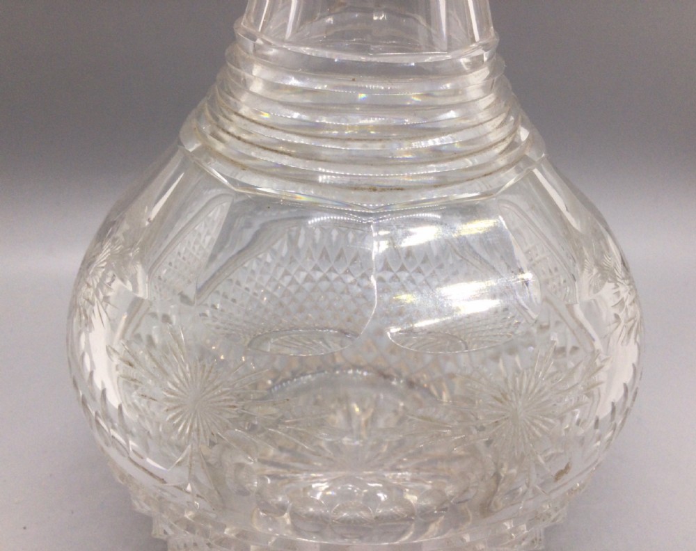 Mid 19thC cut lead crystal decanter c1860 View IV