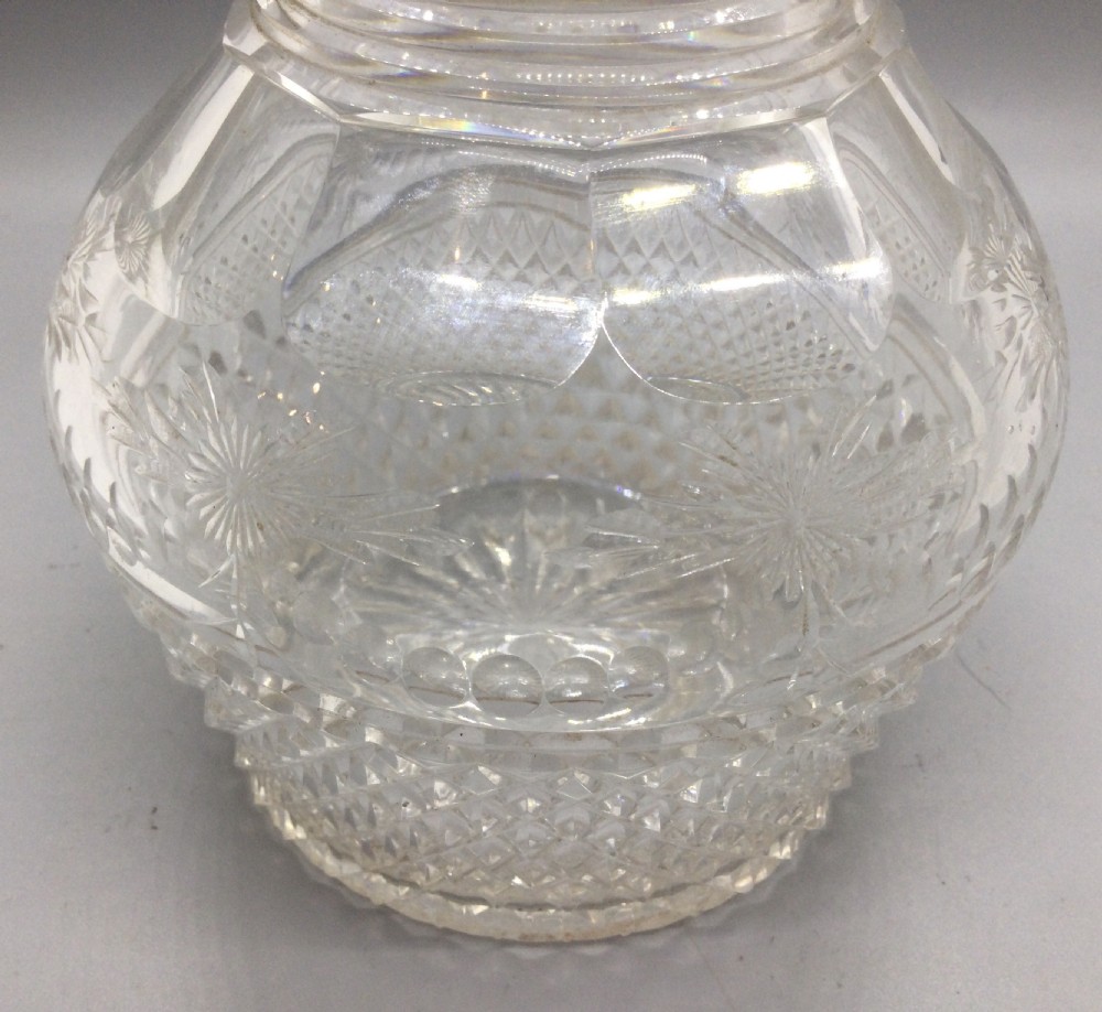 Mid 19thC cut lead crystal decanter c1860 View VIII