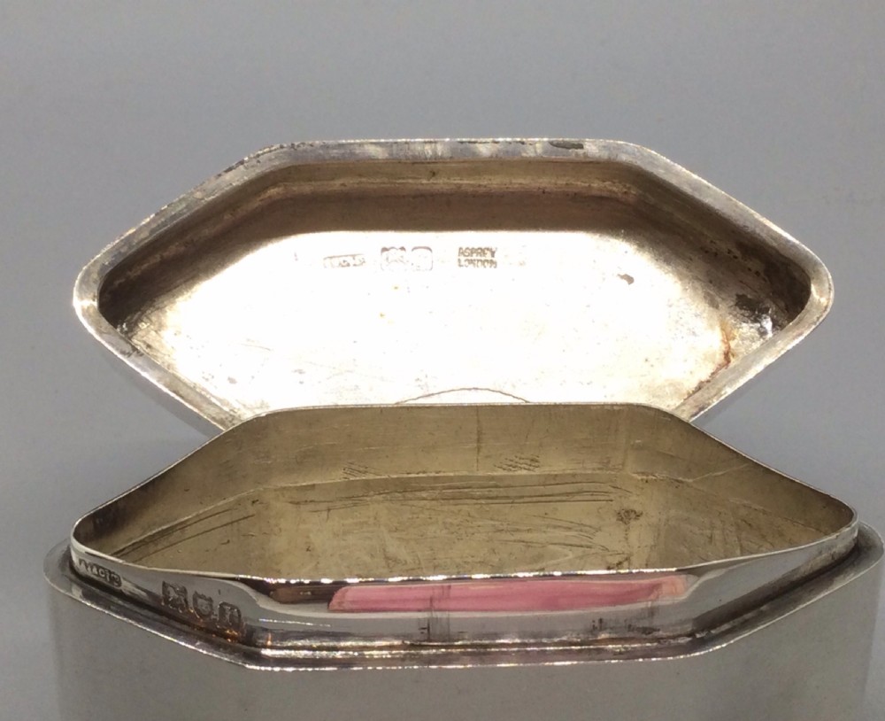 Asprey  silver hexagonal box London 1912  View V