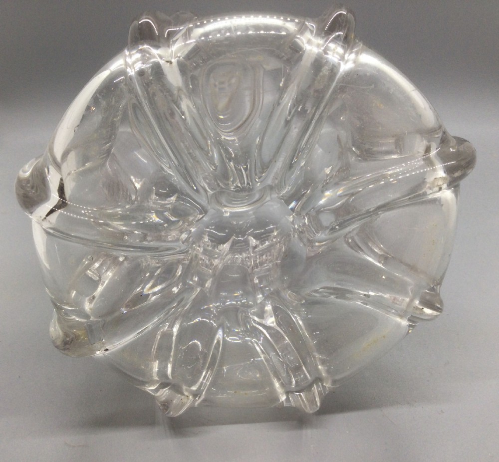 Mid 19thC cut lead crystal mallet decanter c1860 View X
