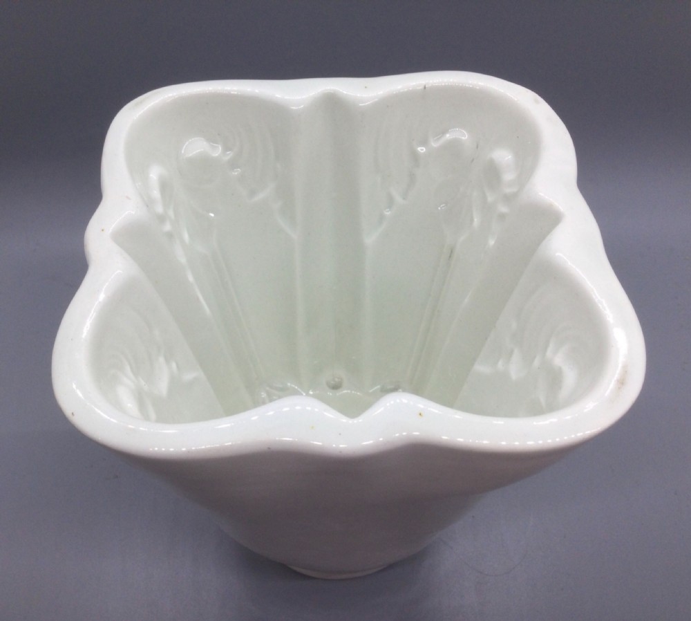 Late Victorian stoneware tall jelly mould c1880 View IV