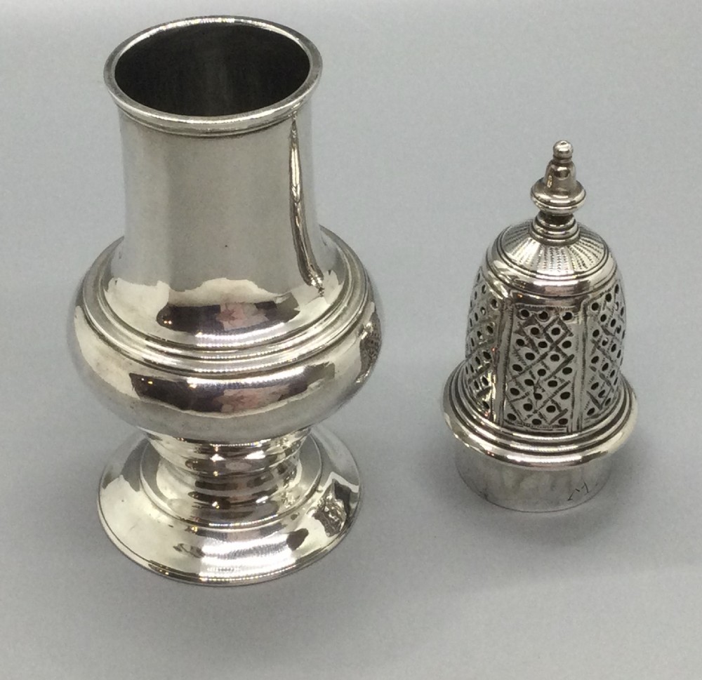 Early George III silver sugar caster London 1766 View VI