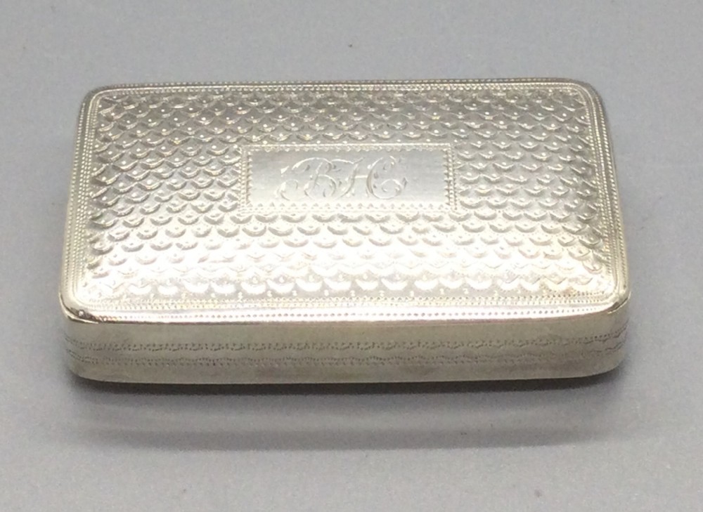 George III silver snuff box Birmingham 1790