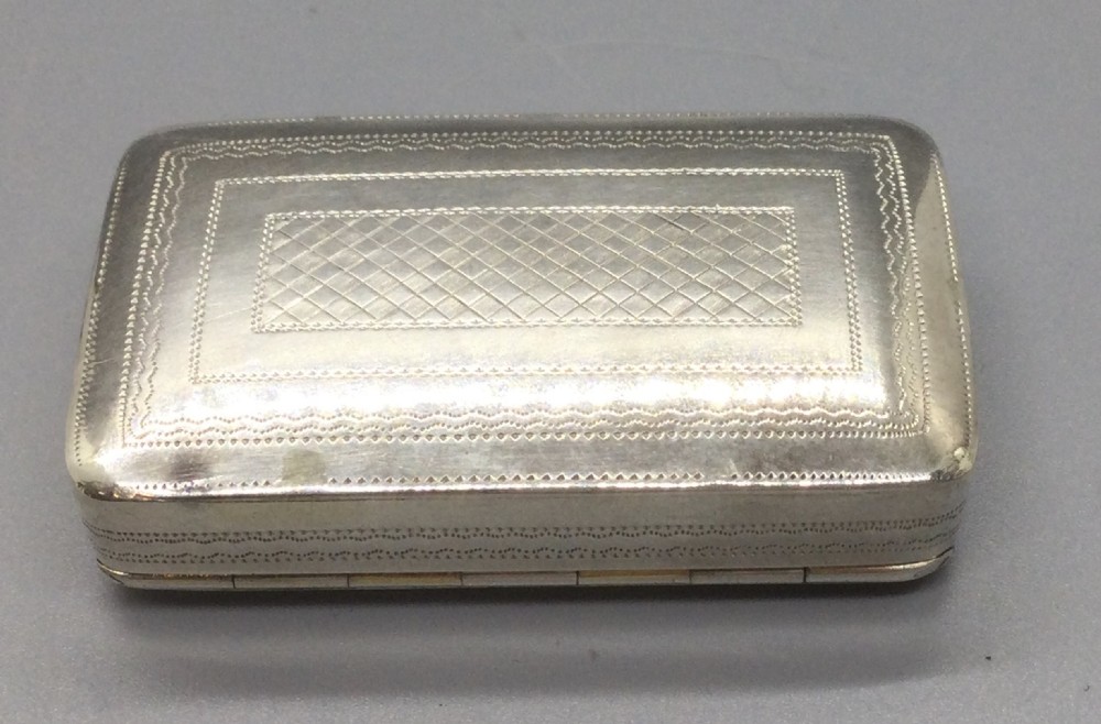 George III silver snuff box Birmingham 1790 View V