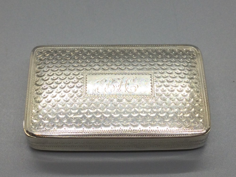 George III silver snuff box Birmingham 1790 View X
