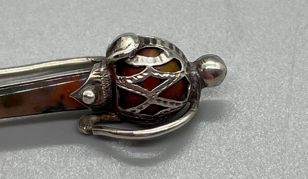 George V Scottish agate silver dirk brooch c1918 View IV