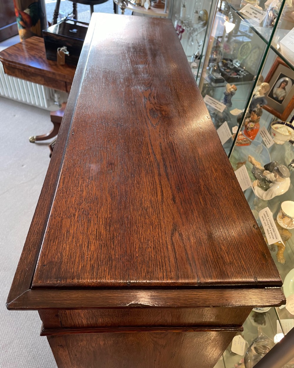 Edwardian oak adjustable bookcase 1910 View V