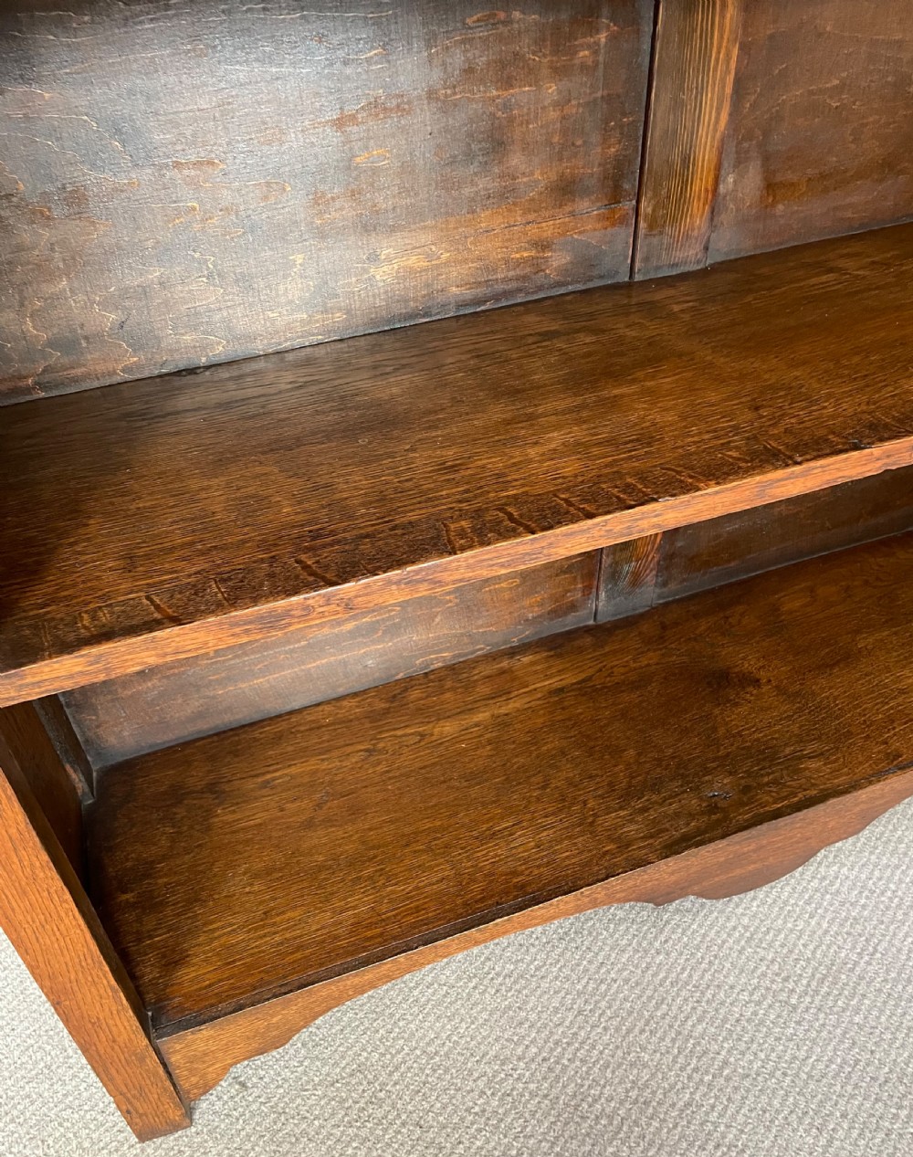 Edwardian oak adjustable bookcase 1910 View VII