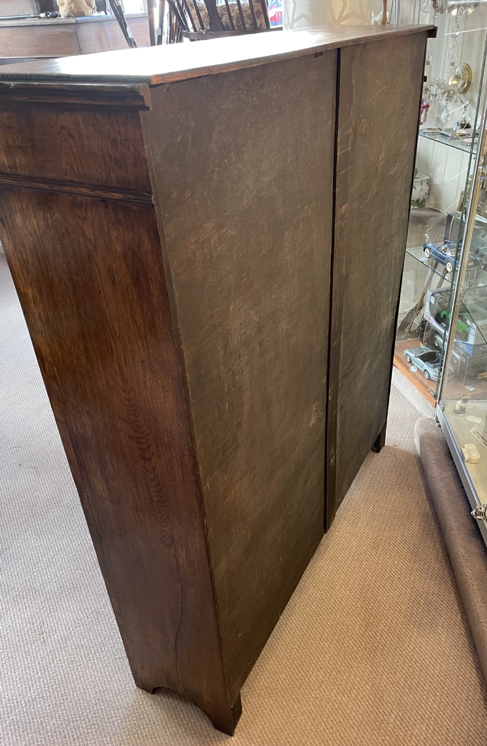 Edwardian oak adjustable bookcase 1910 View XI