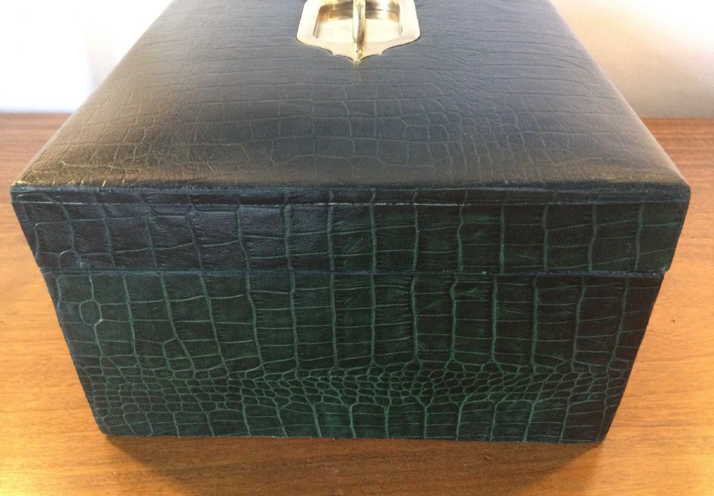 Edwardian crocodile leather documents box c1910 View VI