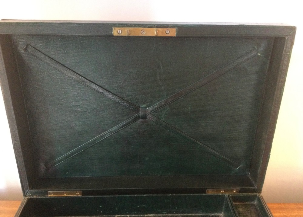 Edwardian crocodile leather documents box c1910 View VIII